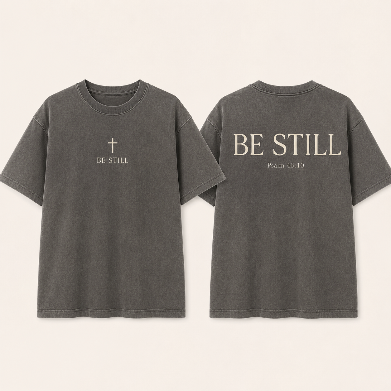 Charcoal BE STILL APPAREL T-shirt
