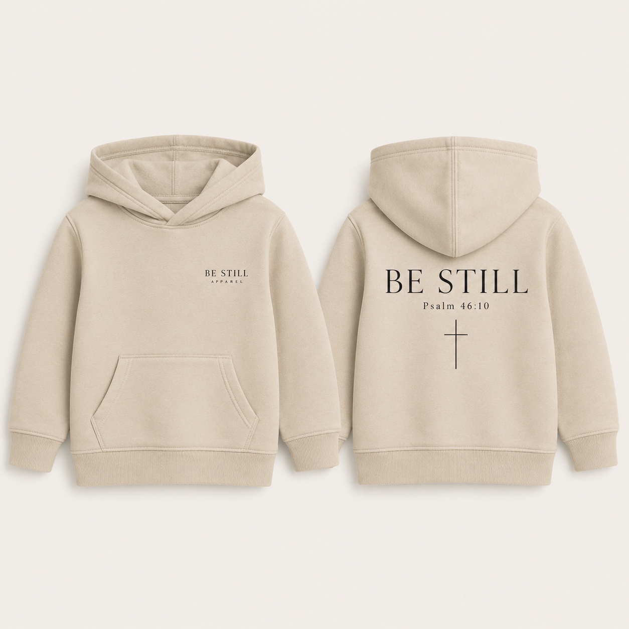 Cream BE STILL APPAREL hoodie